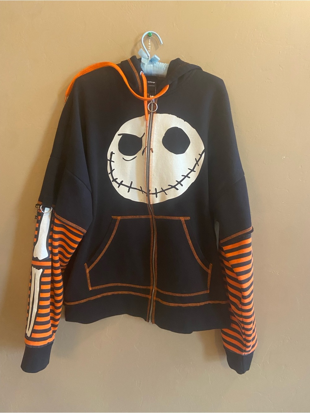 Her Universe The Nightmare Before Christmas Jack Stripe Twofer Hoodie size XL